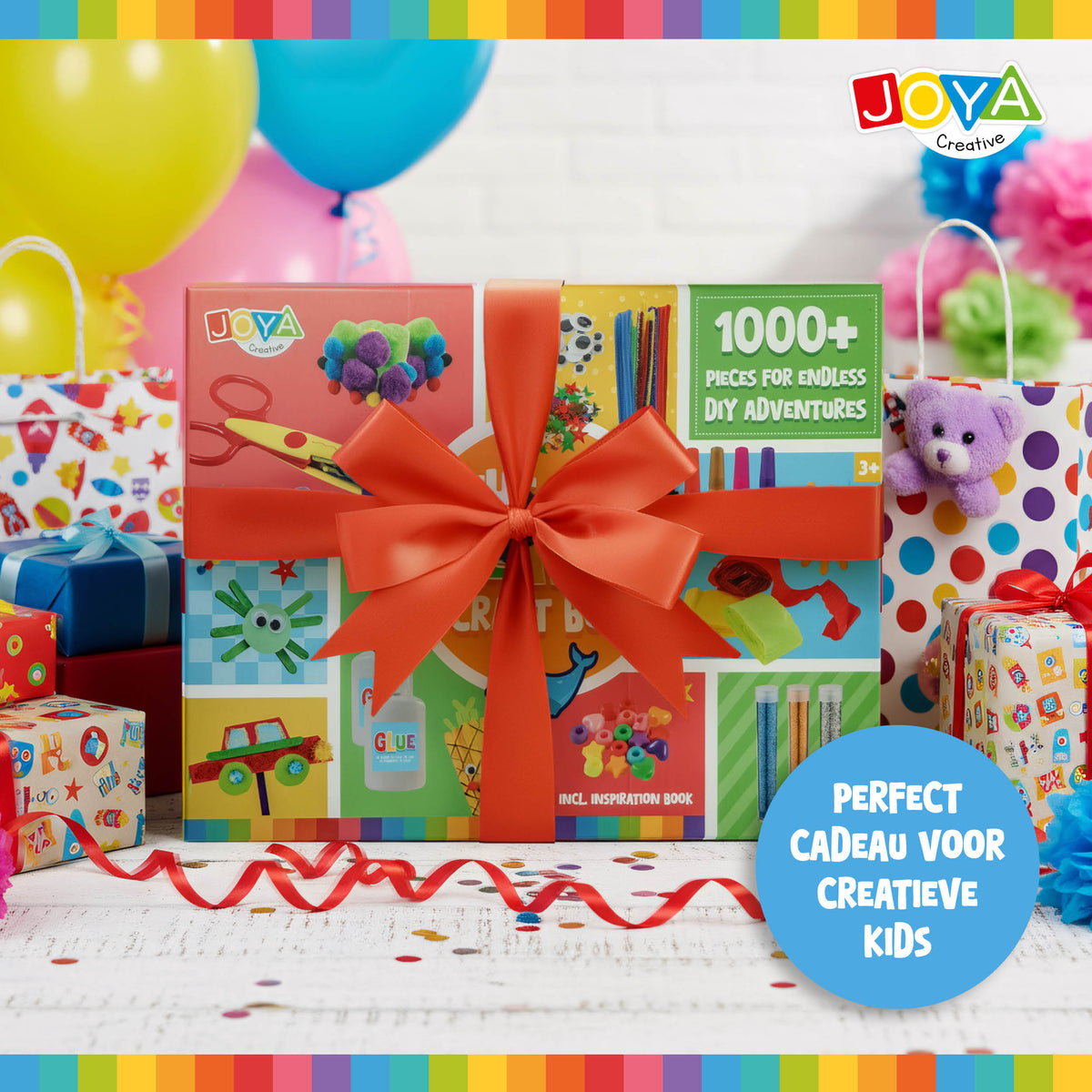 Joya Creative Maletín de manualidades de 1000 piezas - Kit de manualidades para niños