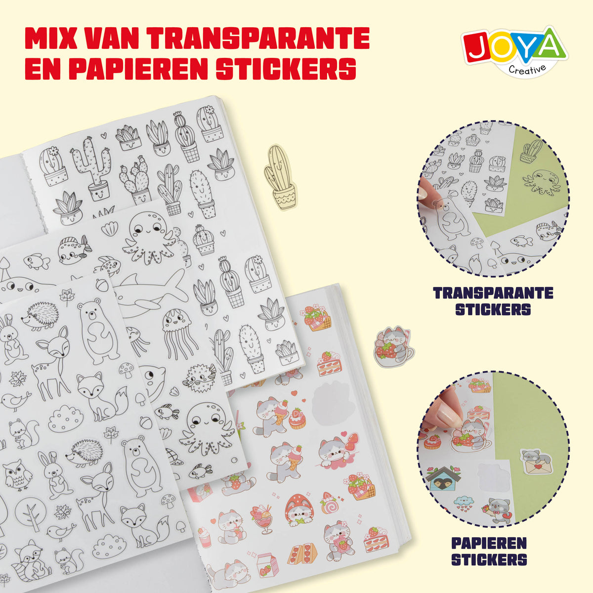 Joya Creative Libro de pegatinas XL – 7.500 pegatinas para decorar diarios, scrapbooking, bullet journals y agendas