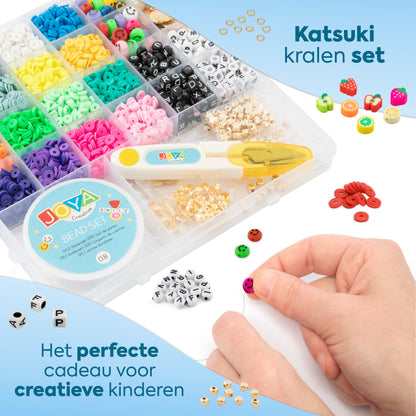 Joya Creative Sieraden Maken Set 4550+ Delig – Armbandjes Maken voor Meisjes met Katsuki Kralen, Letterkralen, Smileys, Bedels, Fruitkralen & Unicorn Charms
